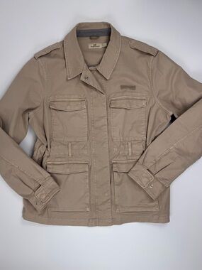Vineyard Vines Khaki Jacket with Blue-Striped Lining